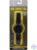 Max Comfort Gag with flexible silicone fins and adjustable strap in black by Doc Johnson