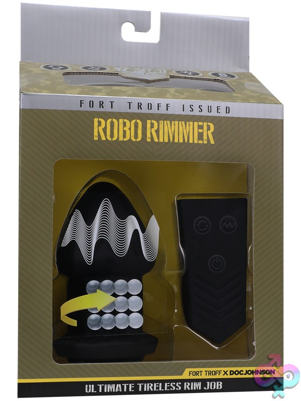 Discreet-Toys-Fort-Troff-Robo-Rimmer-Black-Nu-Dj1104-20Bx Robo Rimmer X Dual-Motor Rotating Rimming Anal Plug In Black By Doc Johnson