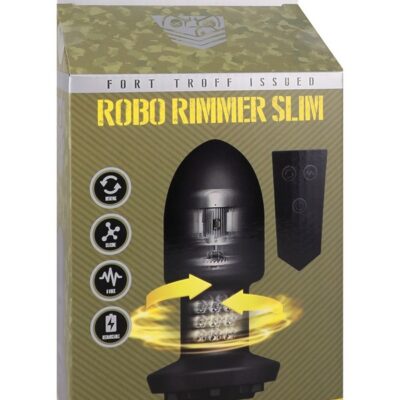Robo Rimmer Slim dual-motor rotating anal plug in black silicone by Doc Johnson
