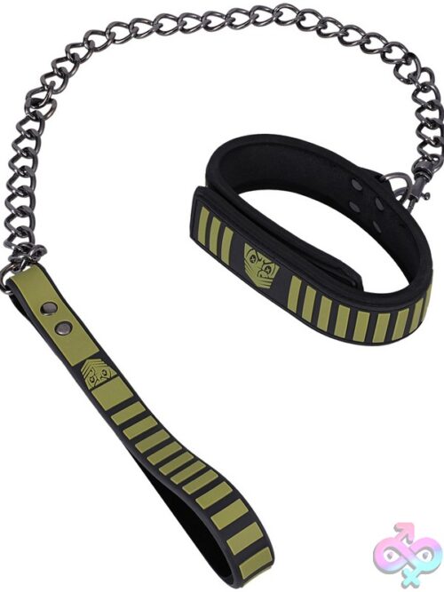 Fort Troff Tactical Collar &Amp; Leash – Black/Green - Image 2