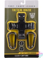 Fort Troff Tactical Hogtie four-point steel D-ring restraint in black silicone by Doc Johnson