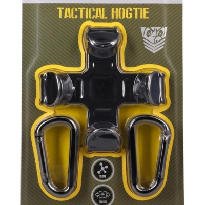 Fort Troff Tactical Hogtie four-point steel D-ring restraint in black silicone by Doc Johnson