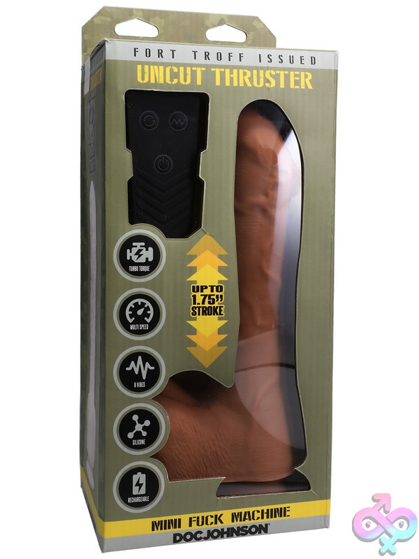 Discreet-Toys-Fort-Troff-Uncut-Thruster-Mini-Fuck-Machine-Rechargeable-Silicone-With-Remote-Caramel-Nu-Dj1100-21Bx Caramel Silicone Mini Thrusting Machine With Remote By Doc Johnson