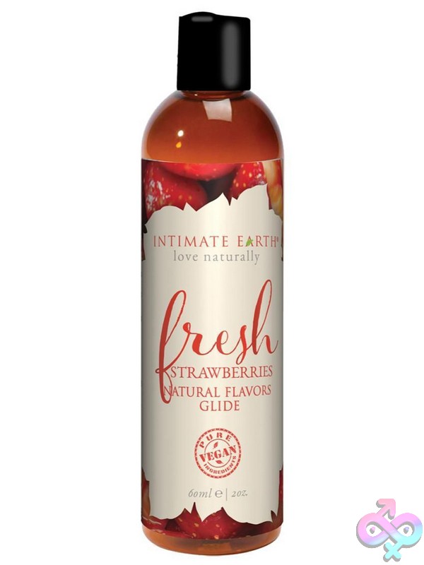 Discreet-Toys-Fresh-Strawberries-Natural-Flavors-Glide-60-Ml-Nu-Ie042-60 Fresh Strawberries Flavored Intimate Glide 60Ml Red Bottle By Intimate Earth