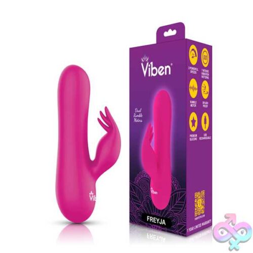 Freyja Mini Triple Ticklers Rabbit Vibe - Hot Pink - Image 2