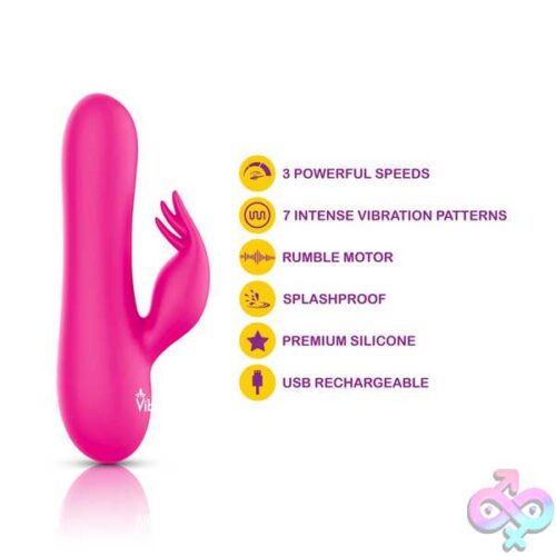 Freyja Mini Triple Ticklers Rabbit Vibe - Hot Pink - Image 7
