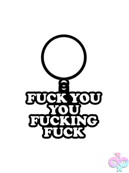 Fuck You You Fucking Fuck Enamel Key Chain – Black - Image 2