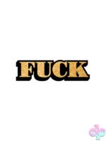 Fuck Gold Glitter Enamel Lapel Pin – Pink - Image 2