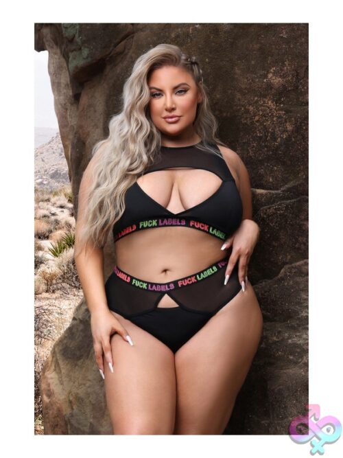 Fuck Labels Keyhole Crop Top &Amp; High Waist Bottoms - Image 2
