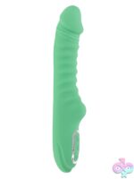Full Throttle Warming Ribbed Vibrator in Green - Image 2