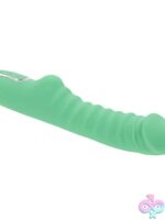 Full Throttle Warming Ribbed Vibrator in Green - Image 3