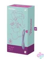Bendable dark violet silicone G-spot and rabbit-style vibrator by Satisfyer