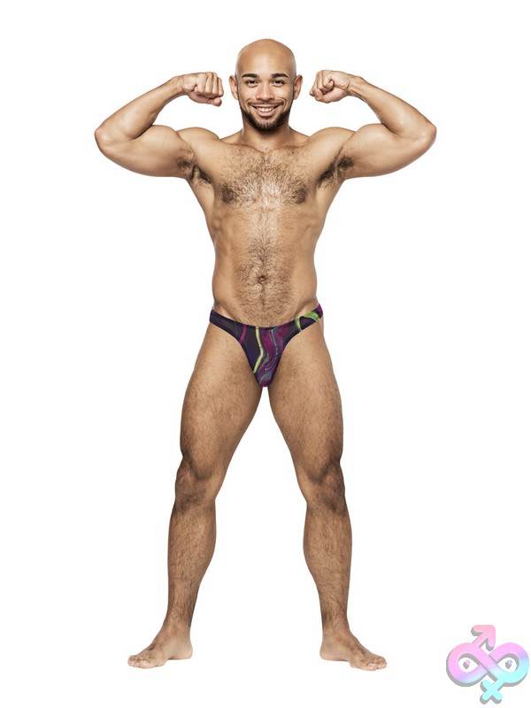 Discreet-Toys-Galactic-Bong-Thong-S-M-Nu-442278Prsm Slim Elongated Pouch Men'S Thong In Purple By Male Power