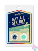 Colorful 28mm 12-sided gay men sex dice set by Wood Rocket