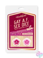 Pink 28mm 12-sided lesbian couples sex dice by Wood Rocket