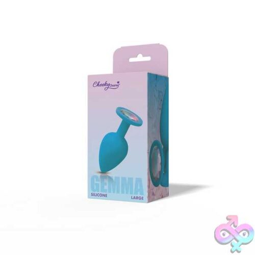 Gemma Clear Iridescent Gem Teal Silicone Plug - Image 15