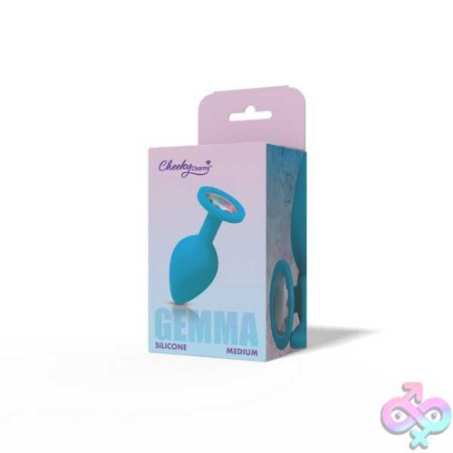 Gemma Clear Iridescent Gem Teal Silicone Plug - Image 14