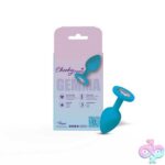 Gemma Clear Iridescent Gem Teal Silicone Plug - Image 2