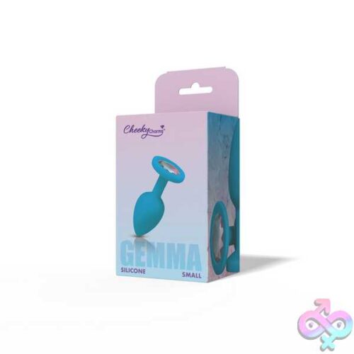 Gemma Clear Iridescent Gem Teal Silicone Plug - Image 3