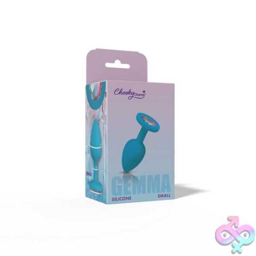 Gemma Clear Iridescent Gem Teal Silicone Plug - Image 4