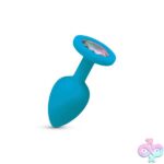 Gemma Clear Iridescent Gem Teal Silicone Plug - Image 5