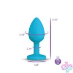 Gemma Clear Iridescent Gem Teal Silicone Plug - Image 6