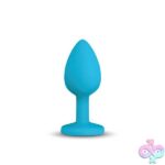 Gemma Clear Iridescent Gem Teal Silicone Plug - Image 9
