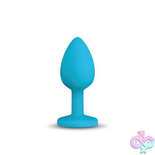 Gemma Clear Iridescent Gem Teal Silicone Plug - Image 9