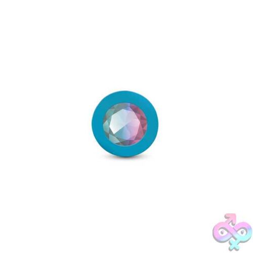 Gemma Clear Iridescent Gem Teal Silicone Plug - Image 10