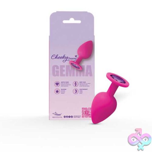 Gemma Purple Gem Pink Silicone Plug - Image 14