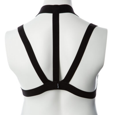 Gender Fluid Majesty Harness Large Black cage-style strap-on harness by Voodoo Toys