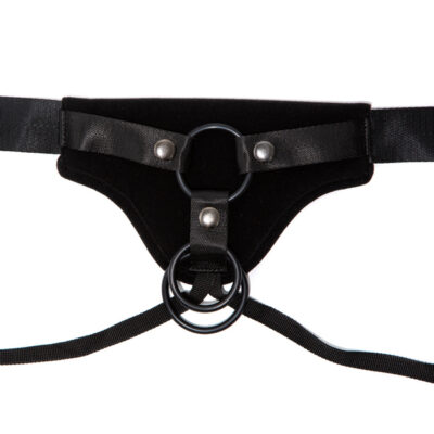 skylar strap on harness Gender Fluid Black adjustable unisex by Voodoo Toys