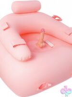 Get Down On It Inflatable Cushion with Vibrating Dildo & Wrist/Leg Straps – Pink - Image 2