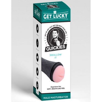Quickies Swallow It Masturbator by Voodoo Toys — realistic mouth design sleeve-style masturbator in beige