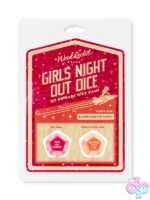 Girls Night Out Do Or Dare 12-sided pink bachelorette party dice by Wood Rocket