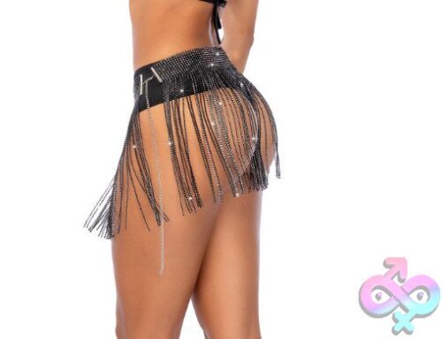 Glam Fringe Belt - Os - Black - Image 2