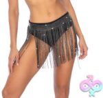 Glam Fringe Belt - Os - Black