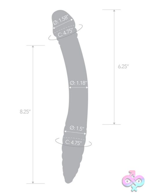 Glas 11&Quot; Double-Sided Glass Dildo – Blue - Image 3
