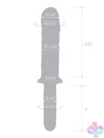 Glas 11" Girthy Double-Ended Glass Dildo with Handle - Image 3