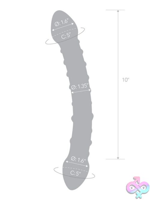Glas 12&Quot; Girthy Double Trouble Glass Dildo - Image 3