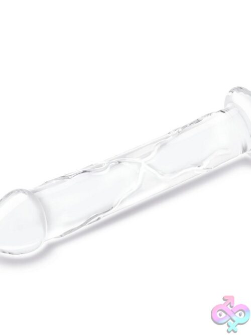Glas 12&Quot; Realistic Glass Dildo With Veins &Amp; Flat Base - Image 2