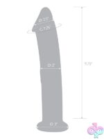 Glas 12" Realistic Glass Dildo with Veins & Flat Base - Image 3