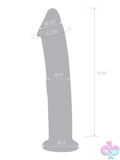 Glas 12&Quot; Realistic Glass Dildo With Veins &Amp; Flat Base - Image 3
