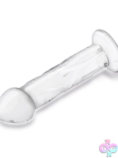 Glas 6&Quot; Veined Glass Dildo With Flat Base - Image 2