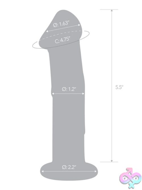 Glas 6&Quot; Veined Glass Dildo With Flat Base - Image 3