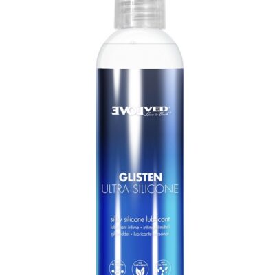 Clear silky silicone based personal lubricant 4 oz bottle by Evolved Novelties