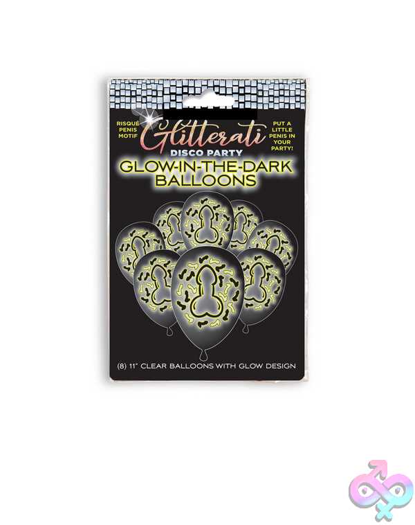 Discreet-Toys-Glitterati-Disco-Penis-Glow-Balloons-Lg-Cp1147 Glitterati Disco Penis Glow Balloons - Image 1