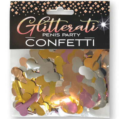 Glitterati Penis Party Confetti metallic shapes by Little Genie
