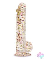 Glittergasm 8" Red Orange Gold Dildo - Image 2