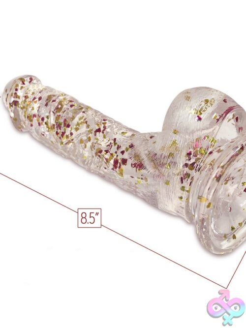 Glittergasm 8&Quot; Red Orange Gold Dildo - Image 3